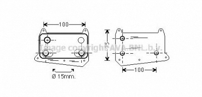 AVA QUALITY COOLING ms3552 -  масляный радиатор, двигательное масло
